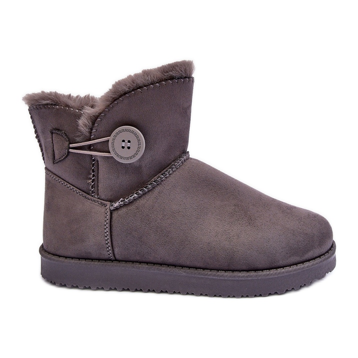 Zateplené dámské sněhule s ozdobou šedý Siriol šedá Zateplené dámské sněhule s ozdobou šedý Siriol šedá