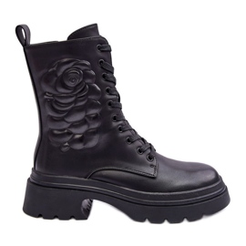 Zateplené kožené pracovní kotníkové boty S.Barski MR870-25 Black černá