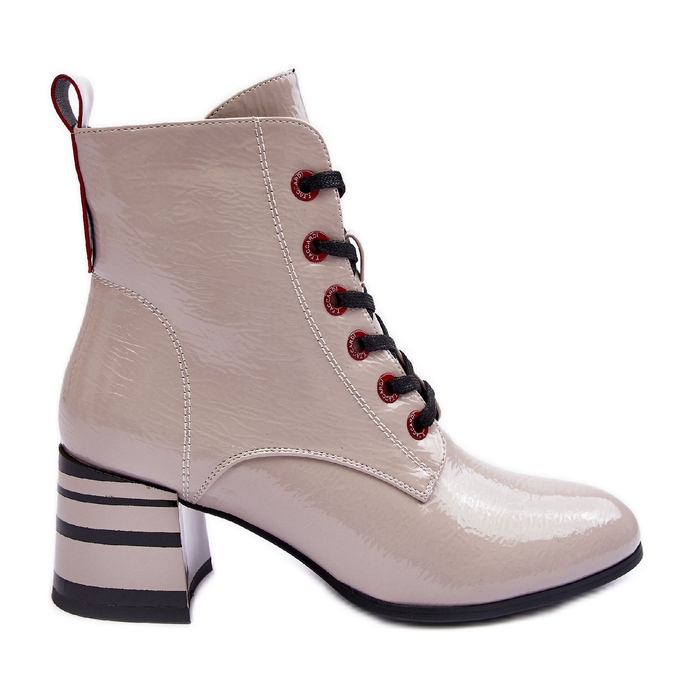 Patentované kozačky na vysokém podpatku S.Barski MR870-49 světle šedé šedá Patentované kozačky na vysokém podpatku S.Barski MR870-49 světle šedé šedá