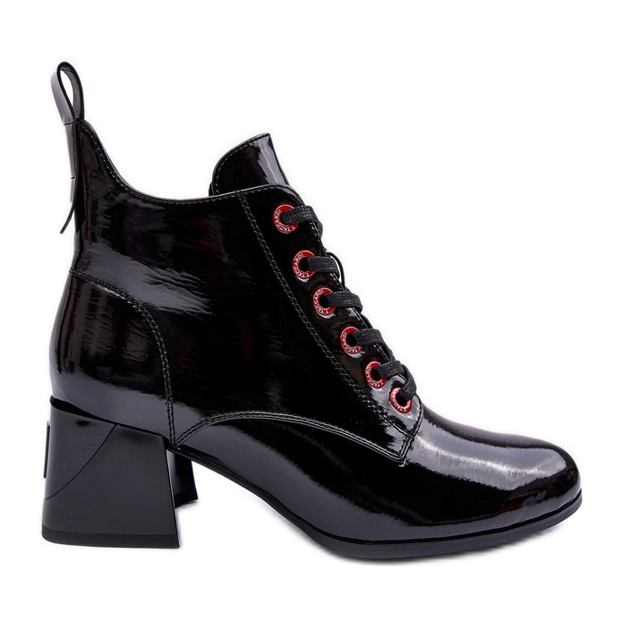 Nízké patentované kotníkové boty S.Barski MR870-66 Black černá