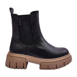 Zateplené masivní boty Chelsea Big Star MM274606 Black černý