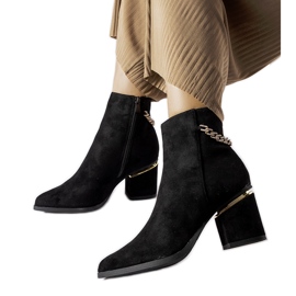 Černé kotníkové boty Hiney černý