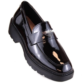 Filippo W PAW463 černé lakované slip-on boty černý