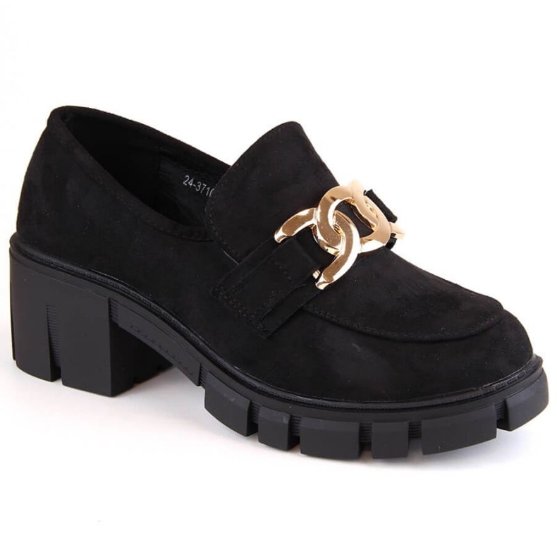 Vinceza W JAN250 semišové mokasínové boty na vysokém podpatku, černé černá