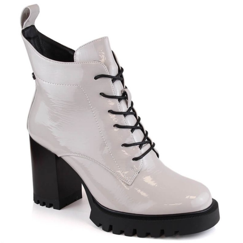 Zateplené kotníkové boty D&amp;A S.Barski Premium Collection W OLI234A šedé