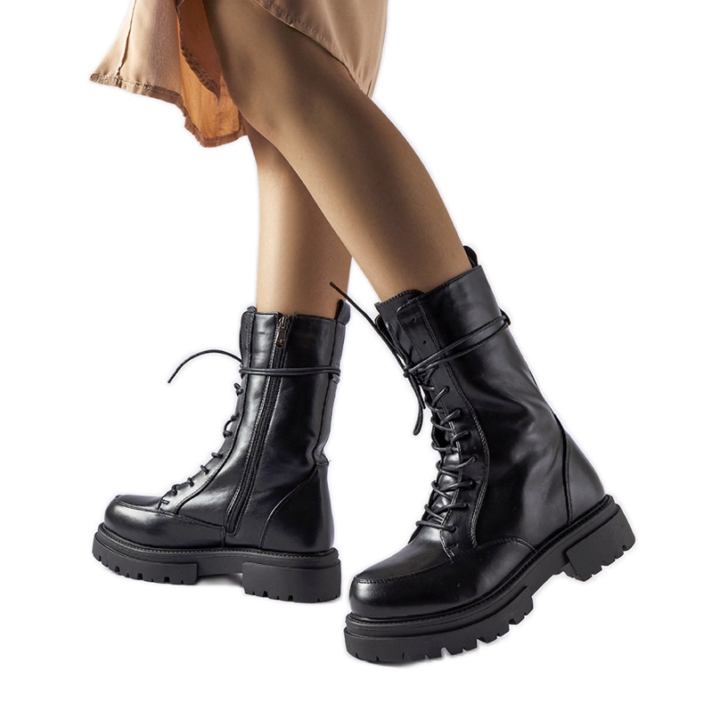 Černé zateplené boty Juin černá