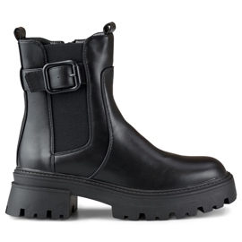 Klasické dámské baggy s ozdobnou přezkou černá