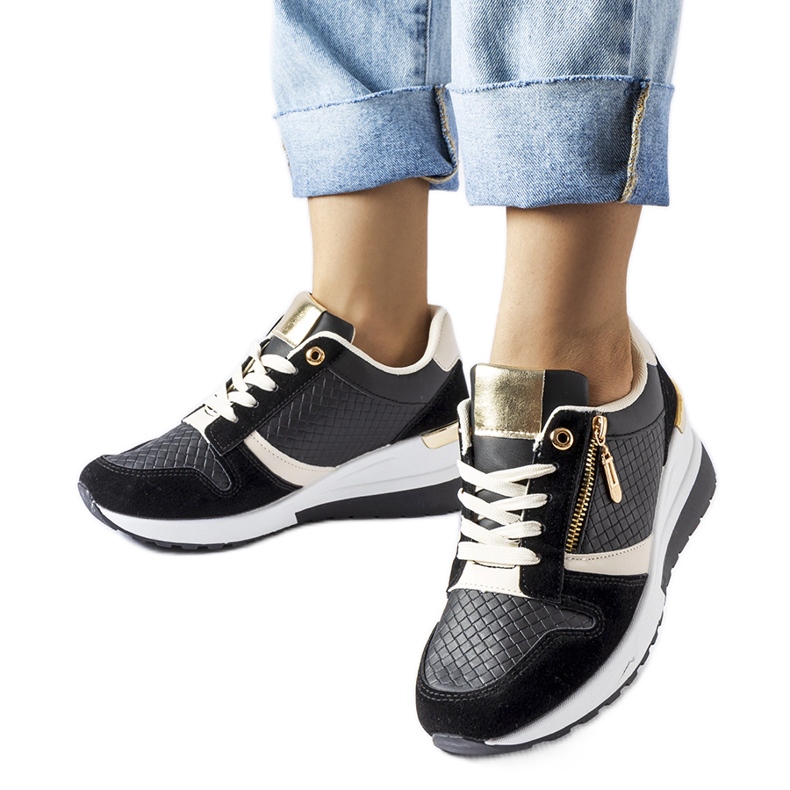 Černé tenisky na klínku Ashland černá Černé tenisky na klínku Ashland černá