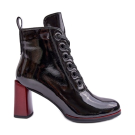 Patentované šněrovací kotníkové boty S.Barski MR870-15 Black černý