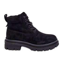 PM1 Semišové Trappers zateplené kotníkové boty Black Alden černý