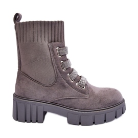 PS1 Semišové nazouvací ponožkové boty šedá Hope PS1 Semišové nazouvací ponožkové boty šedá Hope