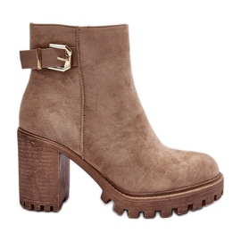 PS1 Semišové dámské kotníkové boty s béžovým zdobením Menoria PS1 Semišové dámské kotníkové boty s béžovým zdobením Menoria