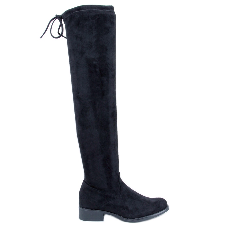Černé semišové kozačky nad kolena Meyers černá Černé semišové kozačky nad kolena Meyers černá