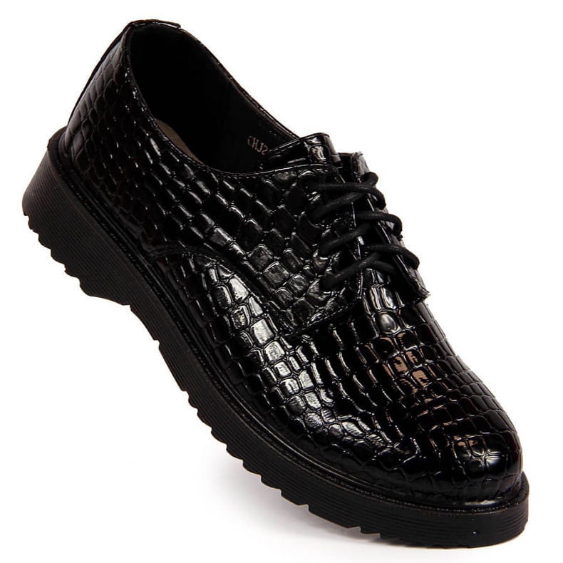 Dámské lakované oxfordky, černé, T.Sokolski J23-324 černá