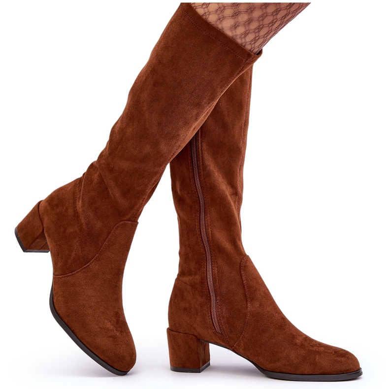 Sergio Leone Klasické hnědé semišové boty Harpen hnědý