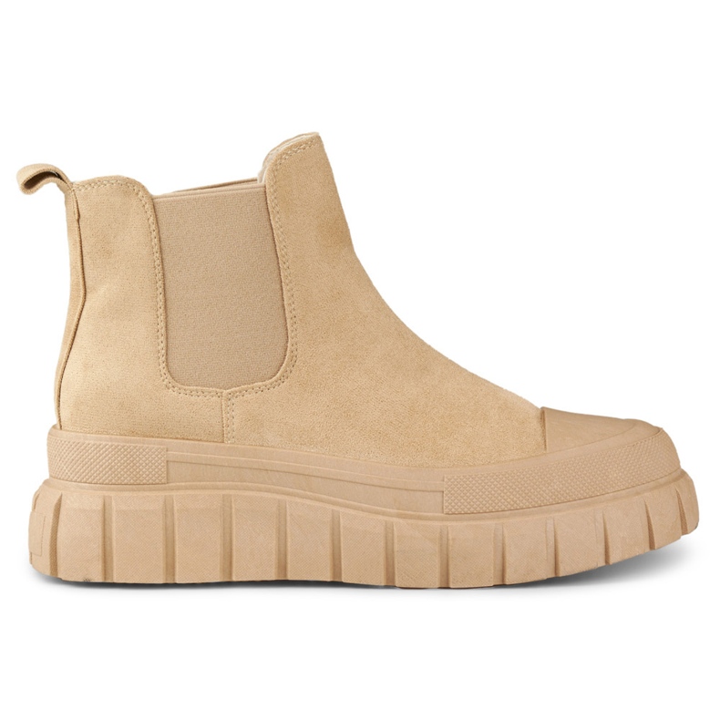 Tmavě béžové sportovní dámské boty Chelsea béžový