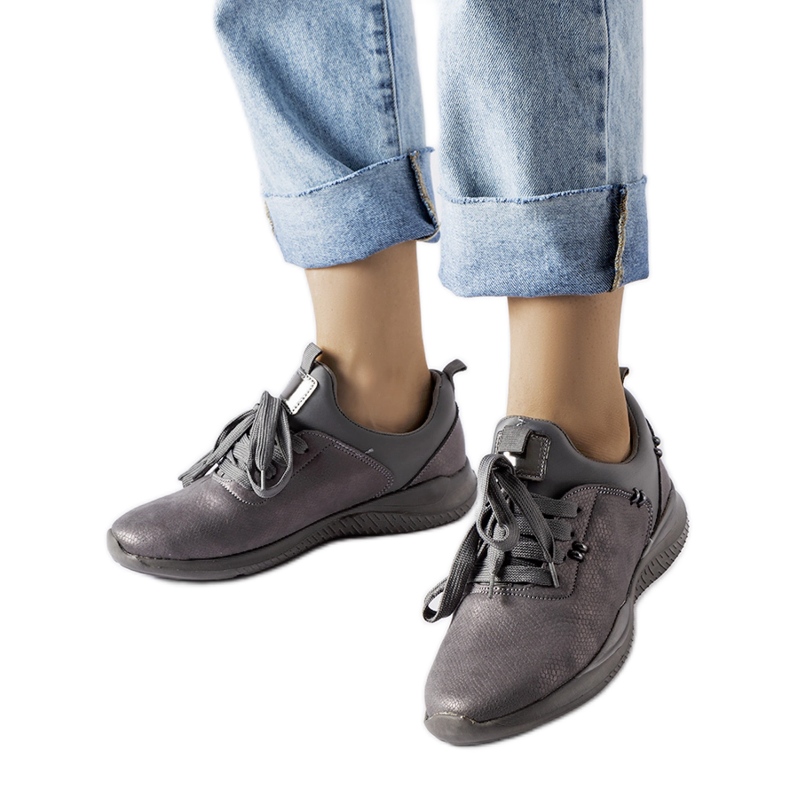 Šedé nazouvací tenisky Anatole šedá