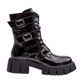 Dámské pracovní boty Patent Black S.Barski MR870-61 černý