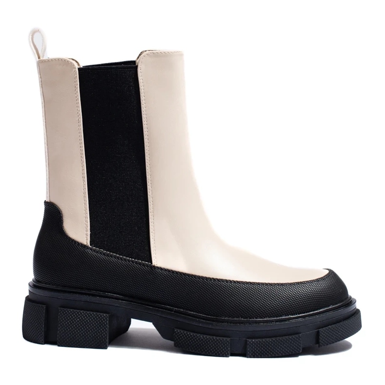 Goodin Béžové dámské vysoké chelsea boty od Shelovet béžový