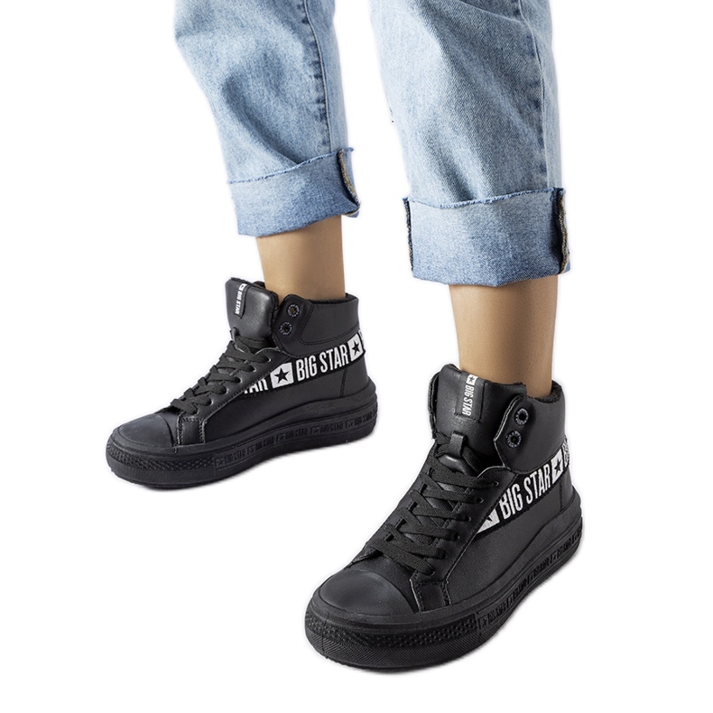 Černé zateplené tenisky Big Star MM274010 černá