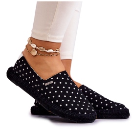 Dámské espadrilky s puntíky Big Star JJ274867 Černá
