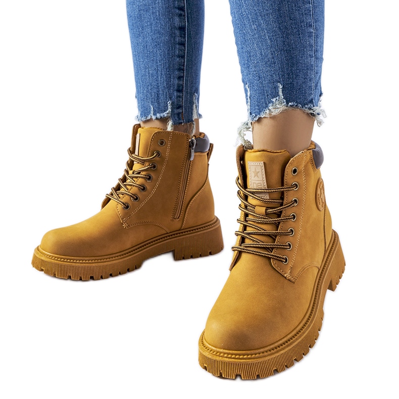 Karamelové zateplené holínky Doutor hnědý