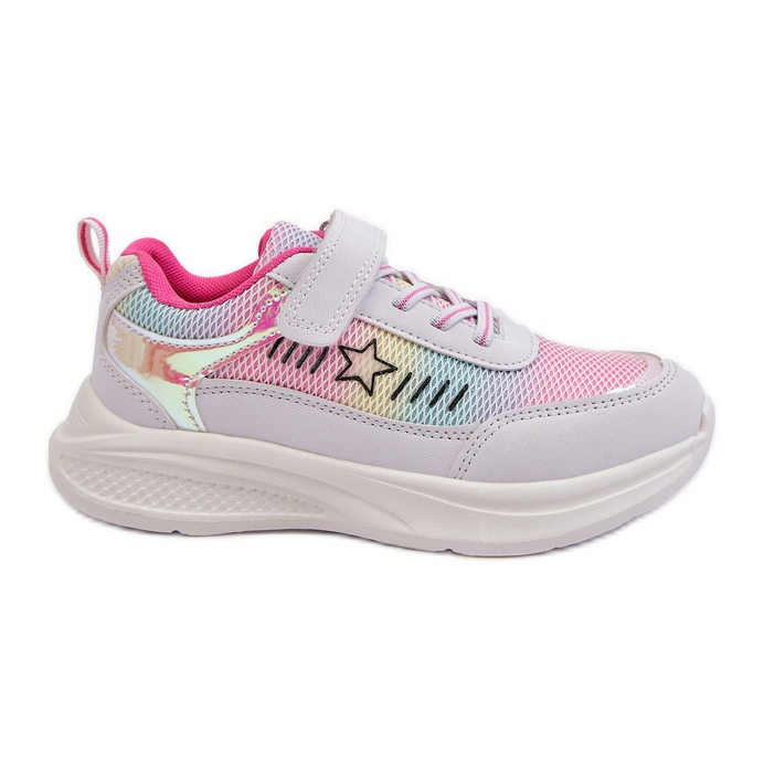 News Dívčí sportovní obuv na suchý zip Multicolor Adriney bílý