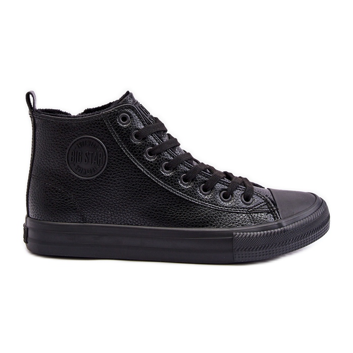 Zateplené pánské tenisky se zipem Black Big Star MM174012 černá Zateplené pánské tenisky se zipem Black Big Star MM174012 černá