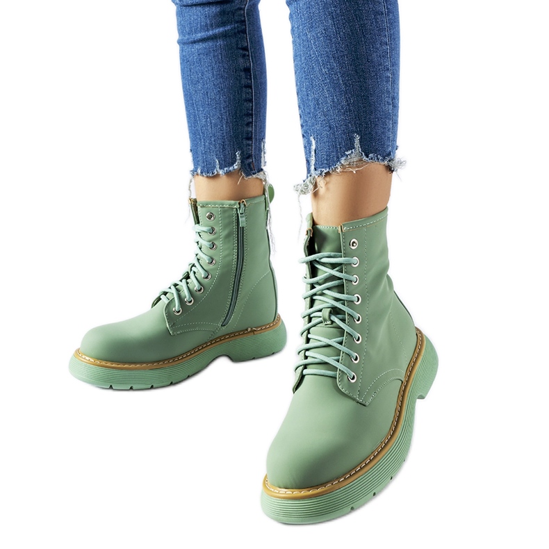 Inna Zelené klasické kozačky Benvenuto zelená Inna Zelené klasické kozačky Benvenuto zelená