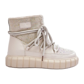 Izolované sněhule zdobené kamínky GOE MM2N4081 béžová béžový