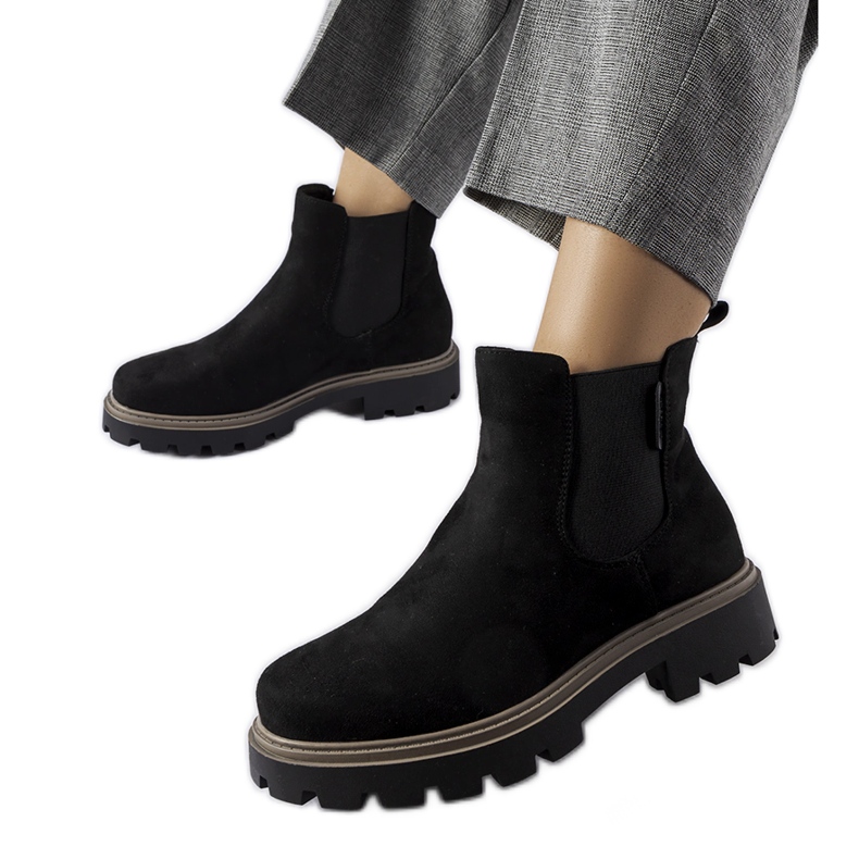 Černé zateplené holínky Big Star MM274372 černá