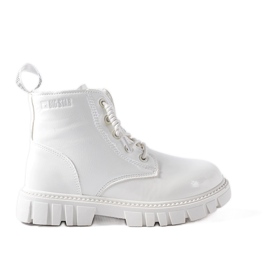 Bílé lakované kotníkové boty Big Star MM374142 bílý