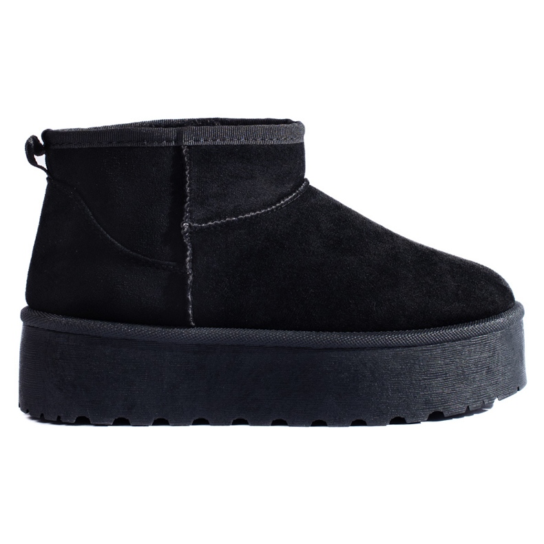 Černé krátké sněhule na platformě Shelovet černá