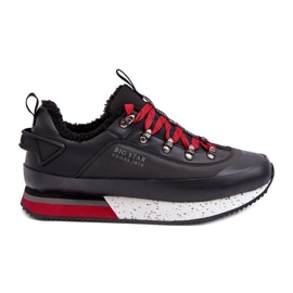Pánské zateplené sportovní boty Black Big Star MM174111 černá Pánské zateplené sportovní boty Black Big Star MM174111 černá