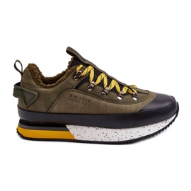 Pánské zateplené sportovní boty Khaki Big Star MM174109 zelený