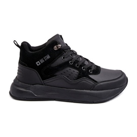 Zateplené pánské sportovní boty Black Big Star MM174161 černá Zateplené pánské sportovní boty Black Big Star MM174161 černá