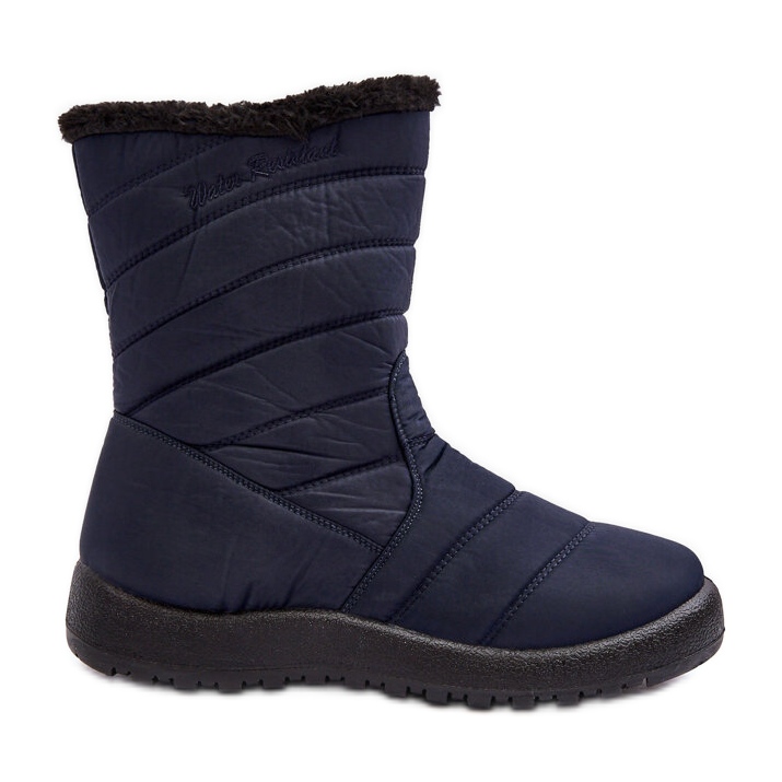 Dámské vysoké zateplené sněhule Navy Blue Luxina modrý