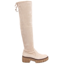 Dámské kozačky Alyssa Beige béžový