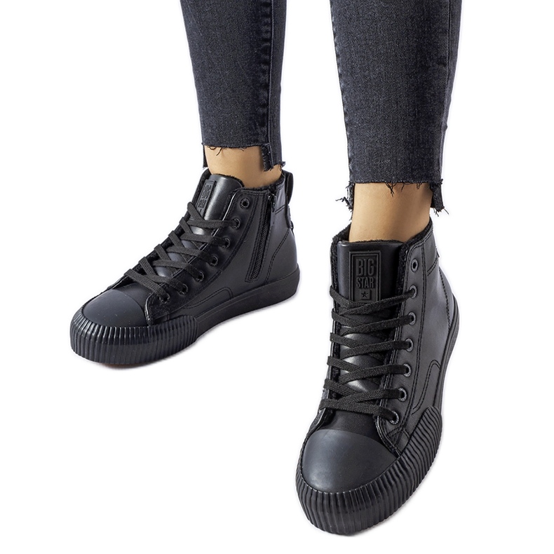 Černé zateplené tenisky Big Star MM274020 černá