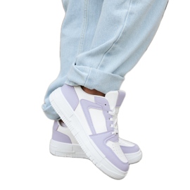 Inna Bílé a fialové klasické tenisky Linneo bílý