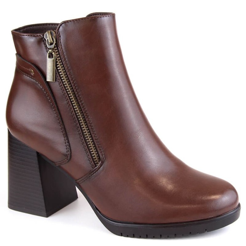 Zateplené kotníkové boty Sergio Leone W SK425B, hnědé hnědý