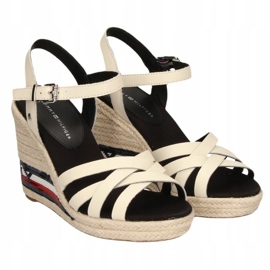 Sandály Tommy Hilfiger High Wedge FW0FW04843 béžový Sandály Tommy Hilfiger High Wedge FW0FW04843 béžový