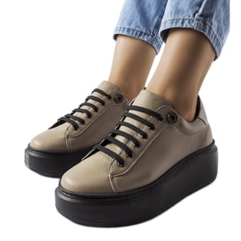Béžové brogues LS5379 Taupe béžový Béžové brogues LS5379 Taupe béžový