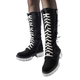 Černé boty Palmer zateplené látkou černá