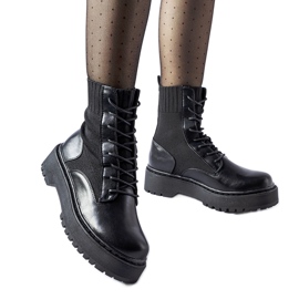 Černé dělnice na navlékací ponožky Sebastiano černá