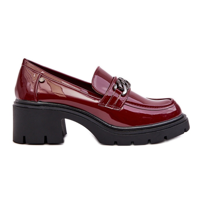 WS1 Lakované dámské boty na nízkém podpatku, Burgundsko Blimma červené WS1 Lakované dámské boty na nízkém podpatku, Burgundsko Blimma červené