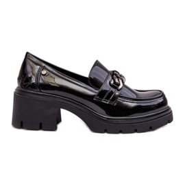 WS1 Dámské lakované boty na nízkém podpatku Black Blimma černá WS1 Dámské lakované boty na nízkém podpatku Black Blimma černá