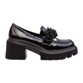 WS1 Dámské lakované boty s ozdobou černá Renesma