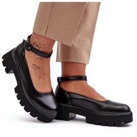 WS1 Dámské boty na nízkém podpatku s přezkou, černé značky Owena černá WS1 Dámské boty na nízkém podpatku s přezkou, černé značky Owena černá