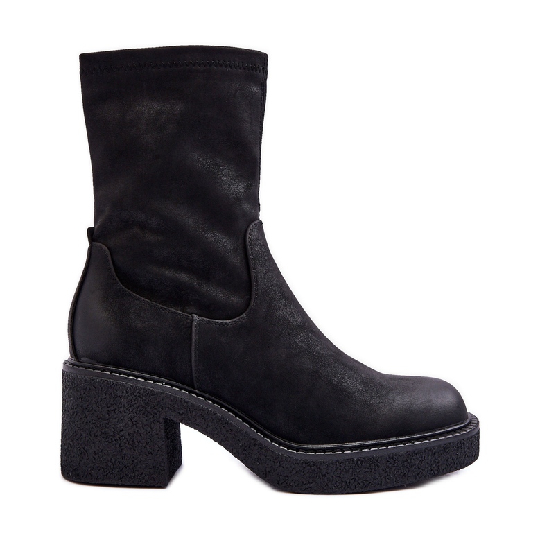 Sergio Leone Dámské kozačky s robustními podpatky černá Tozanna Sergio Leone Dámské kozačky s robustními podpatky černá Tozanna